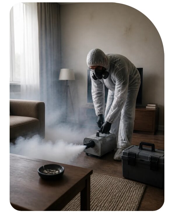 Устранение запаха табака в квартире в Заволжье по цене от 3564 р. | Сенат-Звл