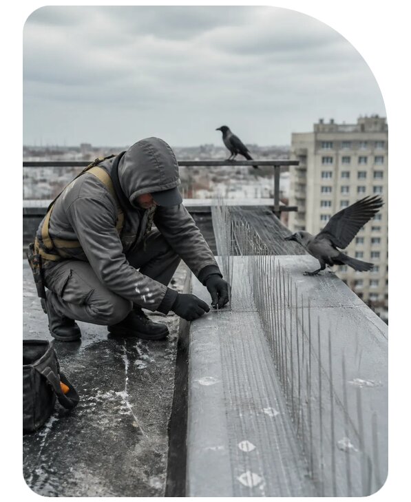 Защита от ворон под ключ в Заволжье по цене от 5092 р. | Сенат-Звл